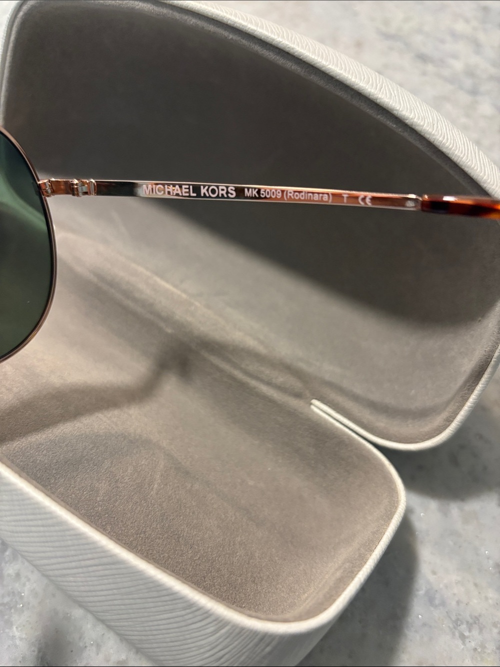 Michael Kors Rose Gold Mirrored Aviator Sunglasses - Picture 9 of 12